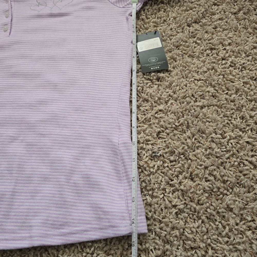 NWT Laura Ashley Lilac Stripe Long Sleeve Top - Medium - Picture 7 of 8
